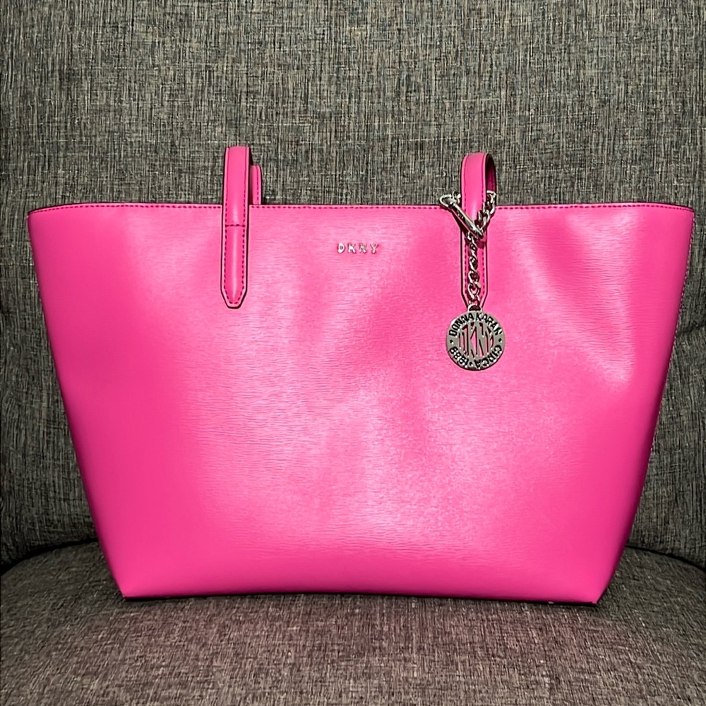 DKNY Pink Shoulder Leather Bag/Purse